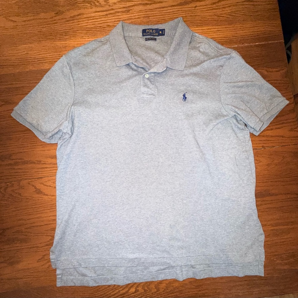 Polo Ralph Lauren Mens Grey Pima Soft Touch Short Sleeve Polo Shirt